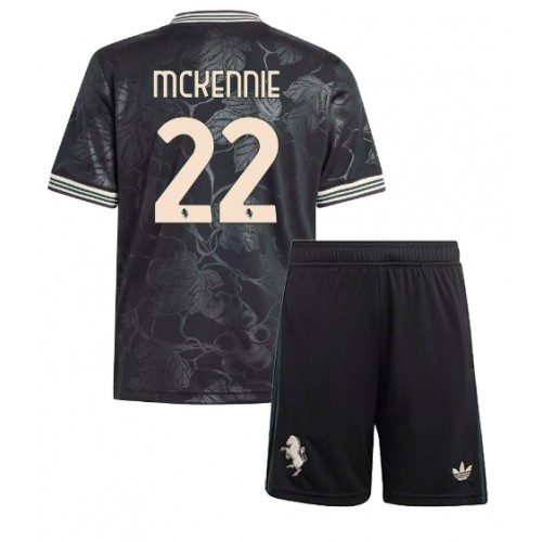 Fotbalové Dres Juventus Weston McKennie #22 Dětské Alternativní 2025-26 Krátký Rukáv (+ trenýrky)